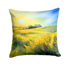 Load image into Gallery viewer, Nebraska Goldenrod in Watercolor Throw Pillow