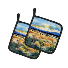 Load image into Gallery viewer, Nevada Sagebrush in Watercolor Pair of Pot Holders