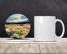 Load image into Gallery viewer, Nevada Sagebrush in Watercolor Large Sandstone Coasters Pack of 4