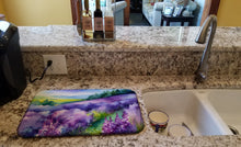 Load image into Gallery viewer, New Hampshire Purple Lilac in Watercolor Dish Drying Mat