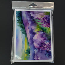 Load image into Gallery viewer, New Hampshire Purple Lilac in Watercolor Greeting Cards -  Blank Note Cards – 8-Pack of Artist-Designed Cards with Envelopes