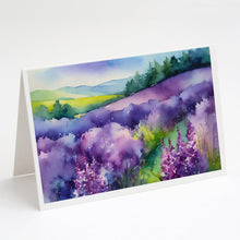 Load image into Gallery viewer, New Hampshire Purple Lilac in Watercolor Greeting Cards -  Blank Note Cards – 8-Pack of Artist-Designed Cards with Envelopes