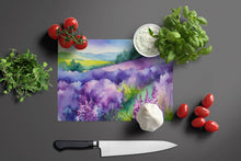 Load image into Gallery viewer, New Hampshire Purple Lilac in Watercolor Glass Cutting Boards – Durable, Decorative Kitchen Art Large