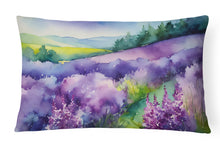 Load image into Gallery viewer, New Hampshire Purple Lilac in Watercolor Fabric Decorative Pillow