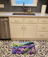 Load image into Gallery viewer, New Hampshire Purple Lilac in Watercolor Memory Foam Kitchen Mat