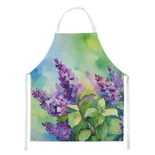 Load image into Gallery viewer, New Hampshire Purple Lilac in Watercolor Apron – Artist-Designed Kitchen, BBQ &amp; Craft Apron