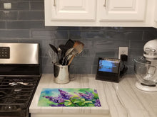 Load image into Gallery viewer, New Hampshire Purple Lilac in Watercolor Glass Cutting Boards – Durable, Decorative Kitchen Art Large