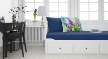 Load image into Gallery viewer, New Hampshire Purple Lilac in Watercolor Fabric Standard Pillowcase – Artistic Decorative Front, White Back