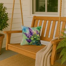 Load image into Gallery viewer, New Hampshire Purple Lilac in Watercolor Throw Pillow