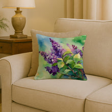 Load image into Gallery viewer, New Hampshire Purple Lilac in Watercolor Throw Pillow