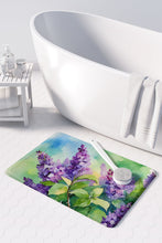 Load image into Gallery viewer, New Hampshire Purple Lilac in Watercolor Memory Foam Kitchen Mat