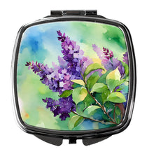 Load image into Gallery viewer, New Hampshire Purple Lilac in Watercolor Compact Mirror
