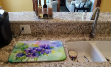 Load image into Gallery viewer, New Jersey Violet in Watercolor Dish Drying Mat