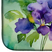Load image into Gallery viewer, New Jersey Violet in Watercolor Dish Drying Mat