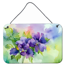 Load image into Gallery viewer, New Jersey Violet in Watercolor Wall or Door Hanging Prints