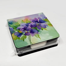 Load image into Gallery viewer, New Jersey Violet in Watercolor PU Leather Note Paper Holder