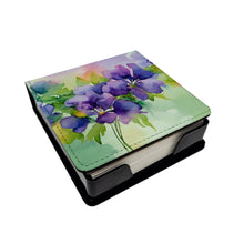 Load image into Gallery viewer, New Jersey Violet in Watercolor PU Leather Note Paper Holder