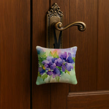 Load image into Gallery viewer, New Jersey Violet in Watercolor Hanging Square Fabric Ornament 3.5 × 3.5