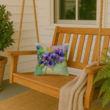 Load image into Gallery viewer, New Jersey Violet in Watercolor Throw Pillow