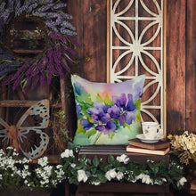 Load image into Gallery viewer, New Jersey Violet in Watercolor Throw Pillow