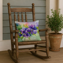 Load image into Gallery viewer, New Jersey Violet in Watercolor Throw Pillow