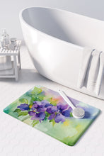 Load image into Gallery viewer, New Jersey Violet in Watercolor Memory Foam Kitchen Mat