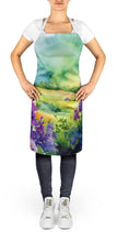 Load image into Gallery viewer, New Jersey Violet in Watercolor Apron – Artist-Designed Kitchen, BBQ &amp; Craft Apron