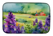 Load image into Gallery viewer, New Jersey Violet in Watercolor Dish Drying Mat