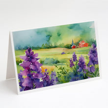 Load image into Gallery viewer, New Jersey Violet in Watercolor Greeting Cards -  Blank Note Cards – 8-Pack of Artist-Designed Cards with Envelopes