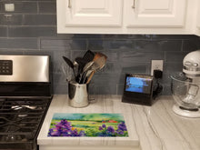 Load image into Gallery viewer, New Jersey Violet in Watercolor Glass Cutting Boards – Durable, Decorative Kitchen Art Large