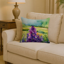 Load image into Gallery viewer, New Jersey Violet in Watercolor Throw Pillow