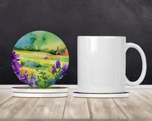 Load image into Gallery viewer, New Jersey Violet in Watercolor Large Sandstone Coasters Pack of 4
