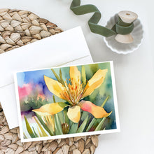 Load image into Gallery viewer, New Mexico Yucca Flower in Watercolor Greeting Cards -  Blank Note Cards – 8-Pack of Artist-Designed Cards with Envelopes
