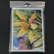 Load image into Gallery viewer, New Mexico Yucca Flower in Watercolor Greeting Cards -  Blank Note Cards – 8-Pack of Artist-Designed Cards with Envelopes