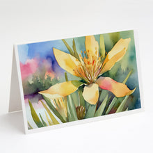 Load image into Gallery viewer, New Mexico Yucca Flower in Watercolor Greeting Cards -  Blank Note Cards – 8-Pack of Artist-Designed Cards with Envelopes