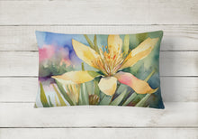 Load image into Gallery viewer, New Mexico Yucca Flower in Watercolor Fabric Decorative Pillow