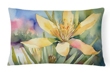 Load image into Gallery viewer, New Mexico Yucca Flower in Watercolor Fabric Decorative Pillow