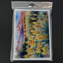 Load image into Gallery viewer, New Mexico Yucca Flower in Watercolor Greeting Cards -  Blank Note Cards – 8-Pack of Artist-Designed Cards with Envelopes