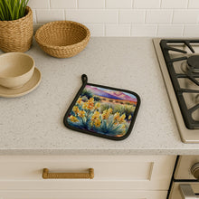 Load image into Gallery viewer, New Mexico Yucca Flower in Watercolor Pair of Pot Holders
