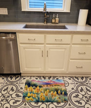 Load image into Gallery viewer, New Mexico Yucca Flower in Watercolor Memory Foam Kitchen Mat