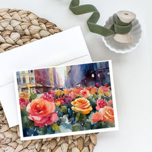Load image into Gallery viewer, New York Roses in Watercolor Greeting Cards -  Blank Note Cards – 8-Pack of Artist-Designed Cards with Envelopes