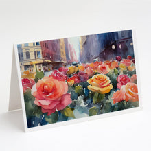 Load image into Gallery viewer, New York Roses in Watercolor Greeting Cards -  Blank Note Cards – 8-Pack of Artist-Designed Cards with Envelopes