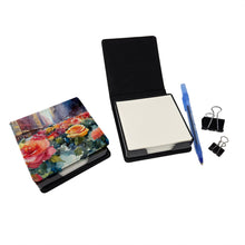 Load image into Gallery viewer, New York Roses in Watercolor PU Leather Note Paper Holder