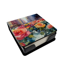 Load image into Gallery viewer, New York Roses in Watercolor PU Leather Note Paper Holder