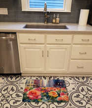 Load image into Gallery viewer, New York Roses in Watercolor Memory Foam Kitchen Mat