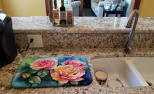 Load image into Gallery viewer, New York Roses in Watercolor Dish Drying Mat