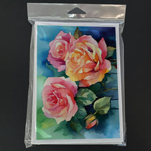 Load image into Gallery viewer, New York Roses in Watercolor Greeting Cards -  Blank Note Cards – 8-Pack of Artist-Designed Cards with Envelopes