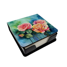 Load image into Gallery viewer, New York Roses in Watercolor PU Leather Note Paper Holder