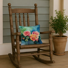 Load image into Gallery viewer, New York Roses in Watercolor Throw Pillow
