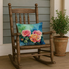 Load image into Gallery viewer, New York Roses in Watercolor Throw Pillow